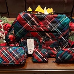 Lug Zipliner 2 Convertible Hobo Bag Set (Tartan Plaid) NWT